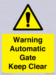 Warning Automatic Gate Keep Clear
